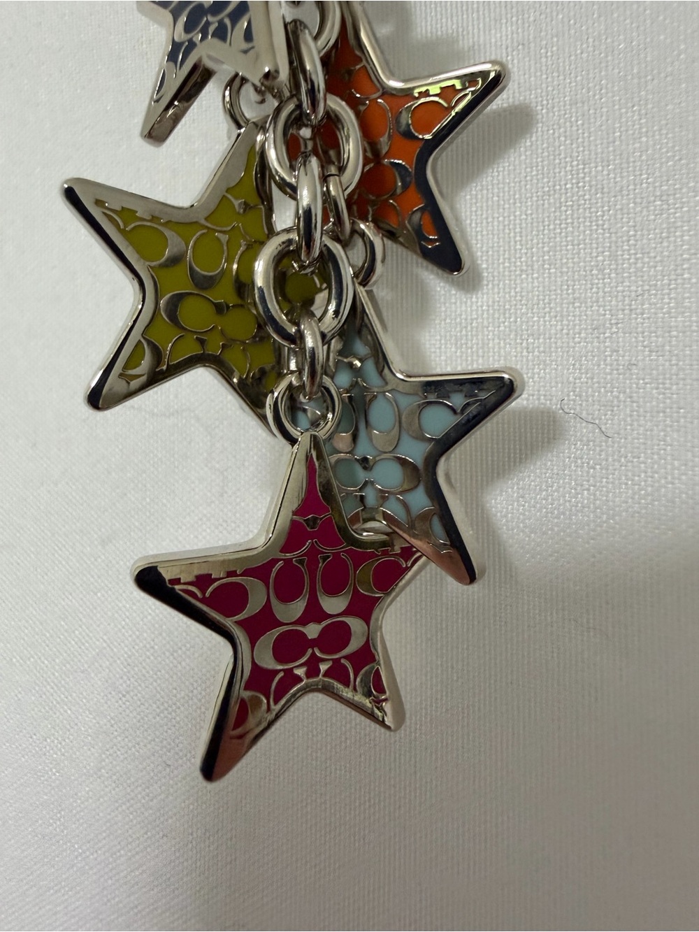 Coach Multicolor Enamel Star Charm Keyring - Picture 2 of 6
